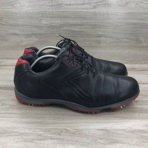 FootJoy Shoes | FootJoy HydroLite Blackred Golf Cleat Shoes Men's Size 11M | Color: Black/Red | Size: 11 | Brandillittle's Closet